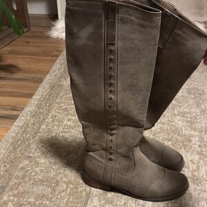 Women's Taupe Knee-High Boots